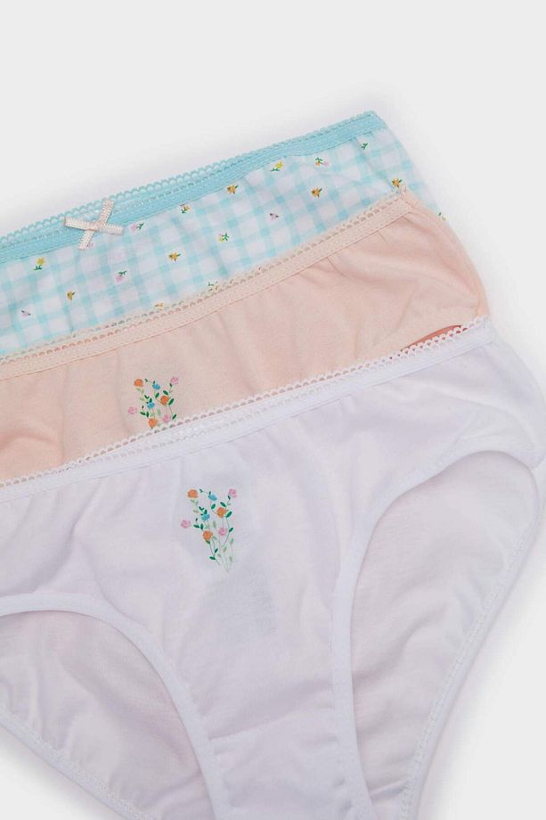 Kız Çocuk Çiçekli 3'lü Slip Külot E7071a825sp - 4