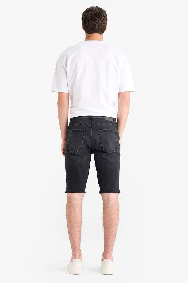 Regular Fit Jean Bermuda Şort E5979AX25SM - 5