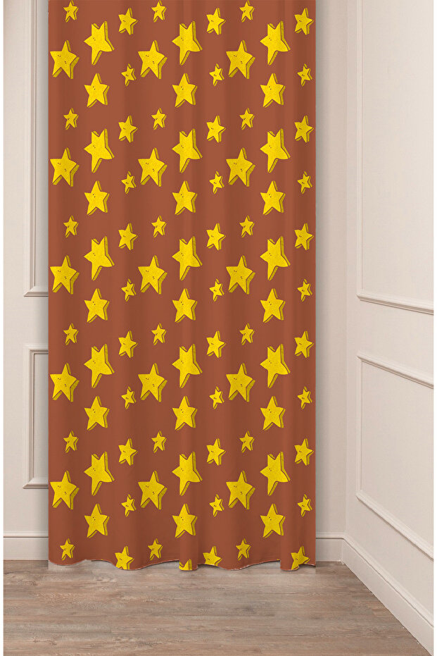 Children's Star Pattern Special Design Patterned Digital Printed (Single Wing) Children's Room Modern Background Curtain