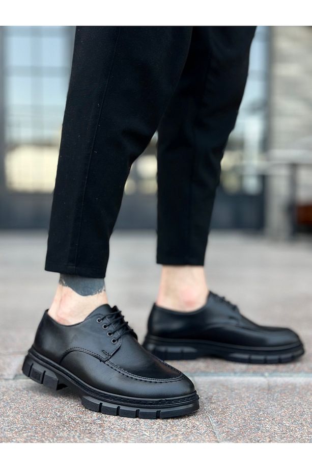 BA0237 Bağcıklı Klasik Yüksek Taban Casual Erkek Ayakkabı - 3