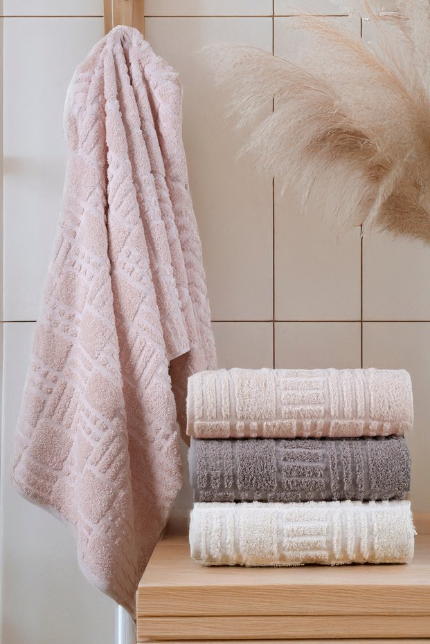 Set of 4 High Quality Thick 100% Cotton Hand Towels & Face Towels (50X90 Cm, 280 Gr/Piece)