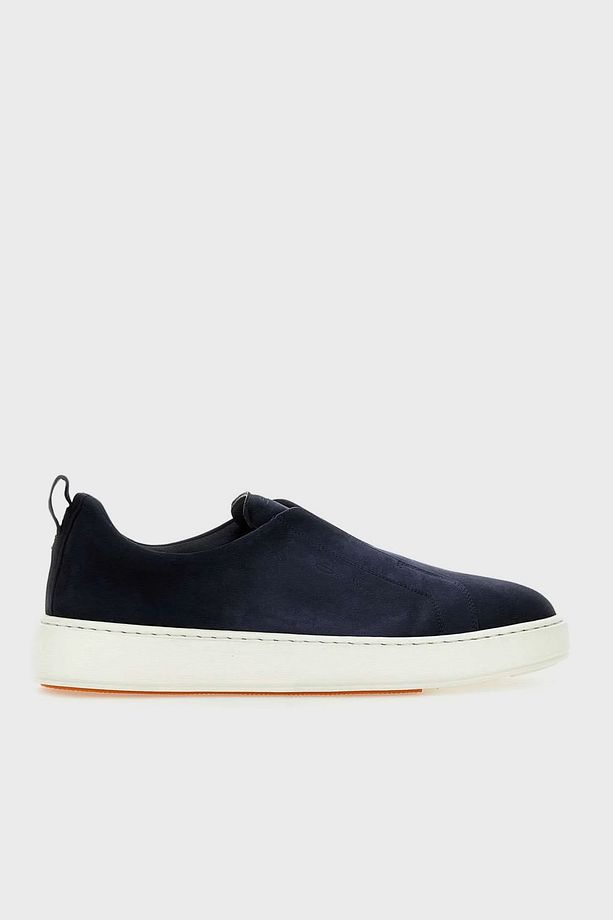Logolu Süet Kalın Tabanlı Slip-On Sneaker Ayakkabı Erkek AYAKKABI MBCD21995BARTFEHU59 - 1