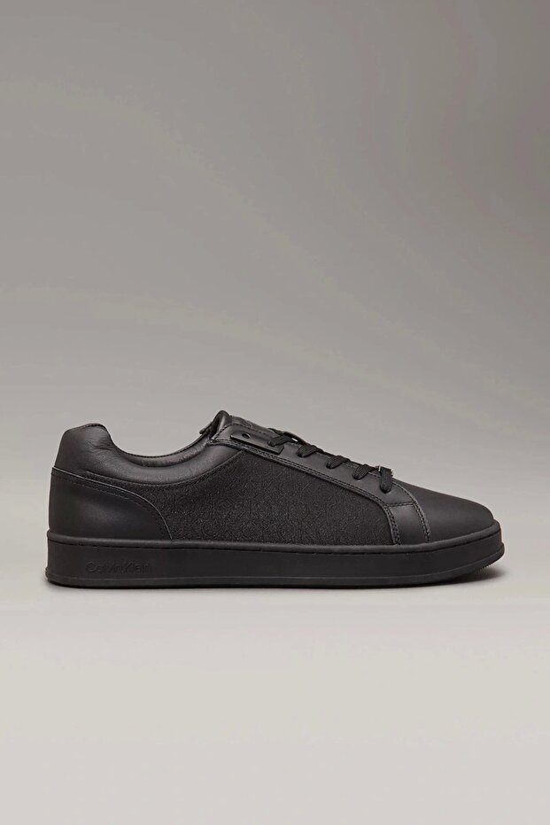 Guess Erkek Siyah Deri Logolu Sneaker - 1