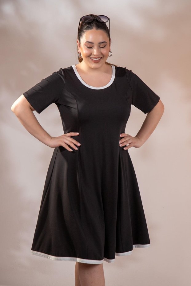 3330318 Dress with Collar Detail