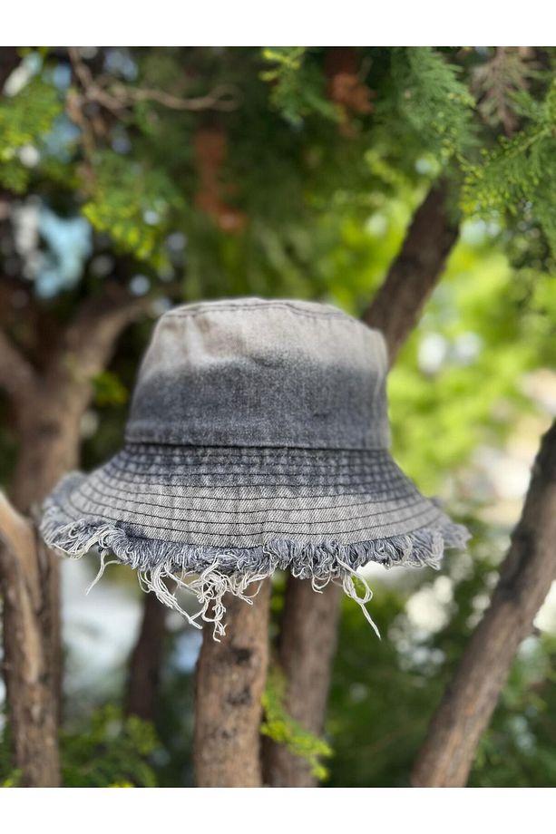 14769 Yıkamalı Siyah Bucket Şapka - 1