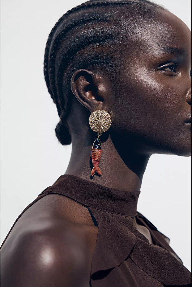 Marka Etnik Balık Küpe - 1