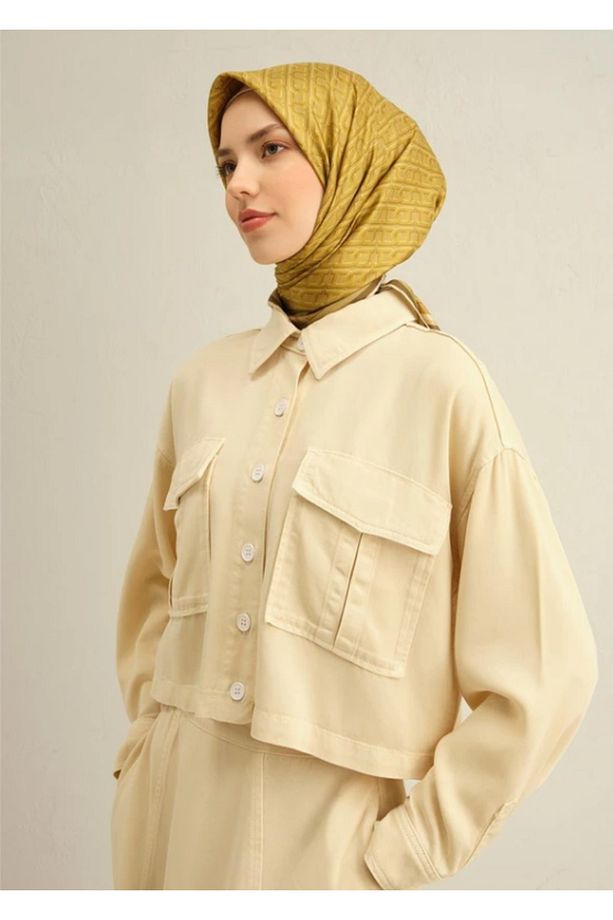 Sura Ipek Eşarp 9301-32 Yeşil Karışık Desen - 2