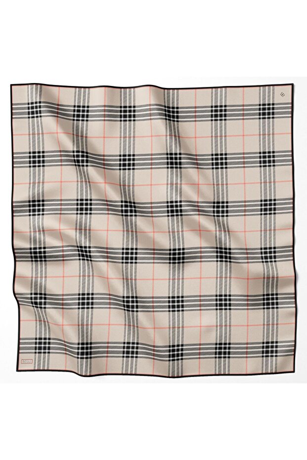 Tivil Silk Scarf 4122 - 02 Cream Mixed Pattern