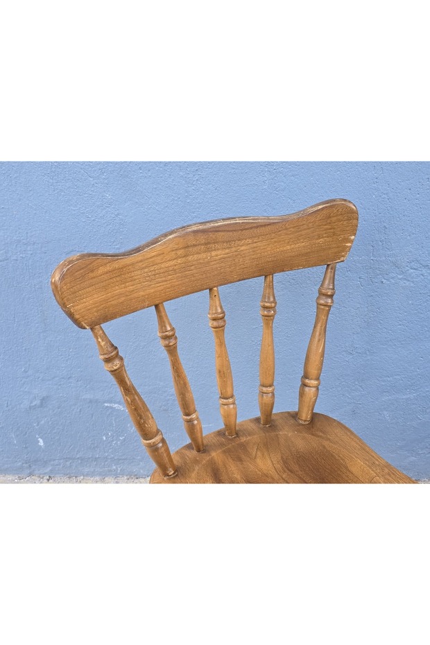 Vintage Masif Ahşap Sandalye (1 Adet) AC01 - 5