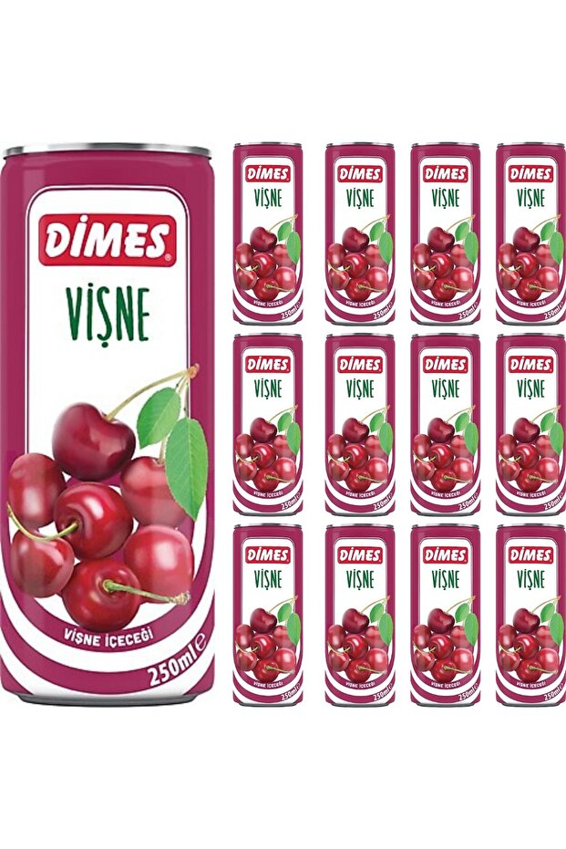 DİMES TENEKE VİŞNE İÇECEĞİ 250 ML X 12 ADET - 1