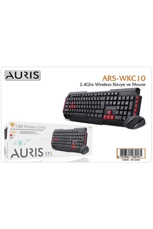 ARS-WKC10 2-4 Ghz Wireless Kablosuz Klavye Mouse Set - 1