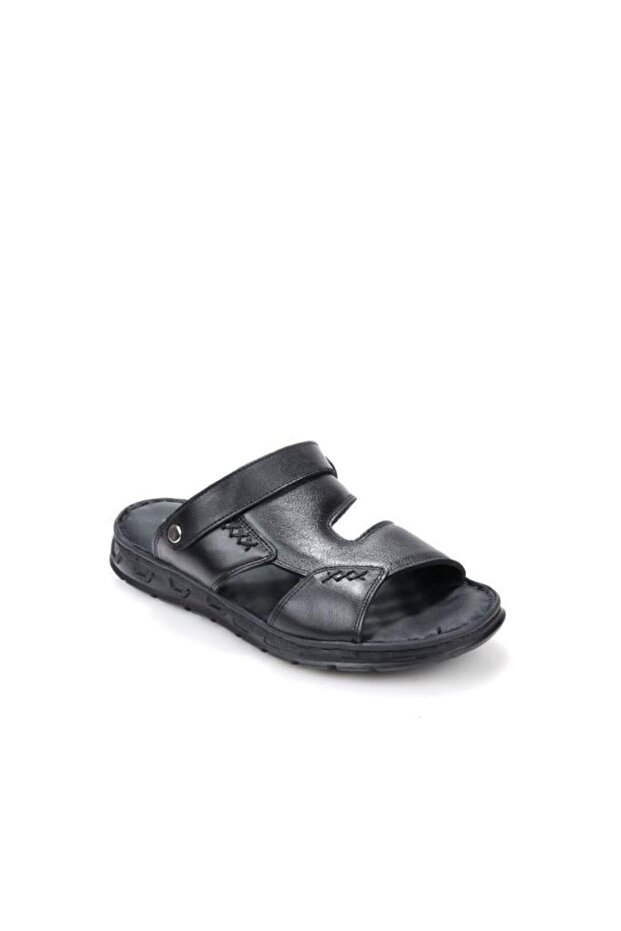Aldmr 801 Orthopedic Men's Massage Sole Genuine Leather Sandals Slippers