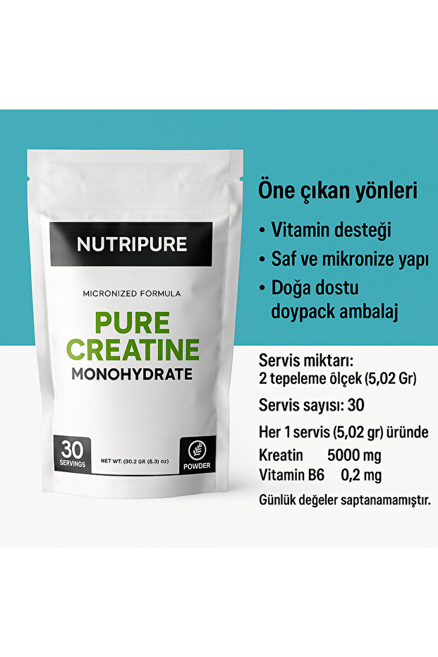 Creatine Monohydrate Aromasız 150,6 Gr - 1