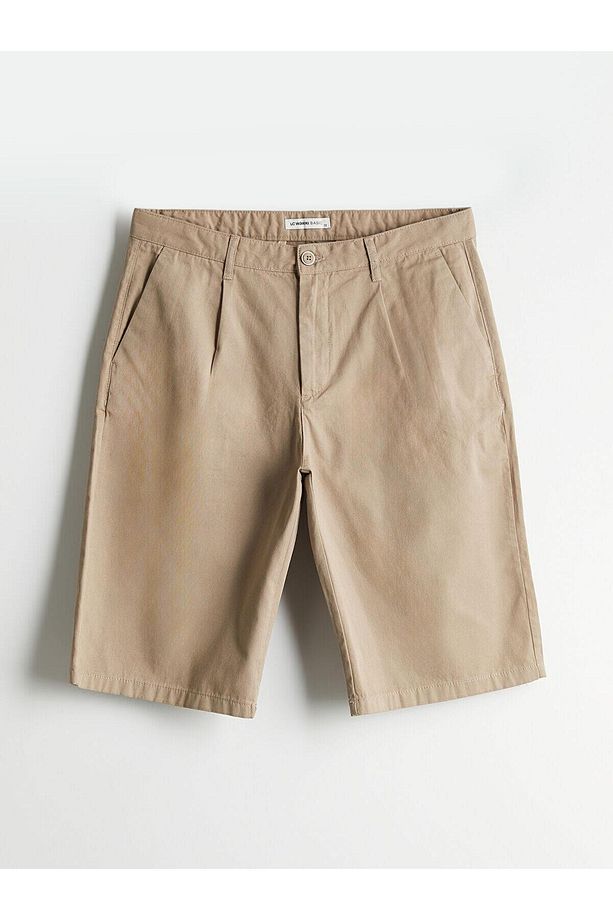 LCWAIKIKI Basic Rahat Kalıp Gabardin Erkek Bermuda Şort (S5) - 5