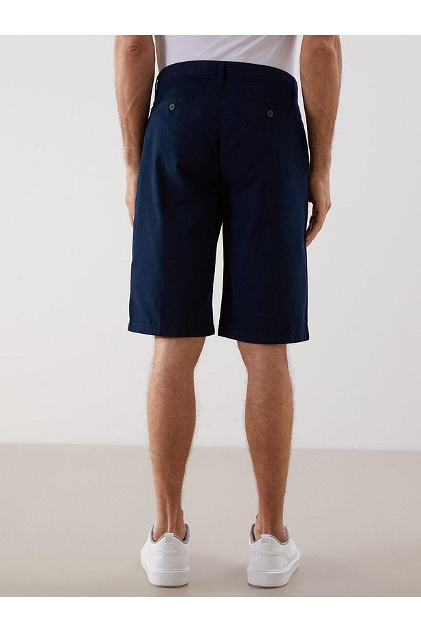 LCWAIKIKI Basic Rahat Kalıp Gabardin Erkek Bermuda Şort (S5) - 4