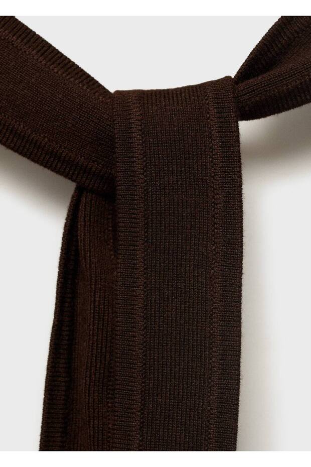 Halter yakalı örgü bluz - 5