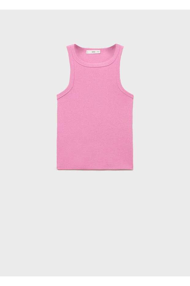 Lastik örgü pamuklu bluz - 3