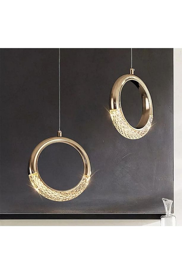 Tekli Sarkıt Led Luxury Led Avize Yatak Başı Ayna Önü Sarkıt Gold Led Avize Modern Led Luxry Avize - 6