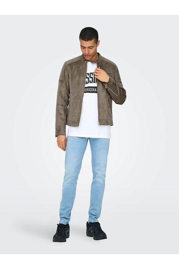 22029650 ONSGUS FAUX SUEDE RACER JACKET OTW NOOS - 2