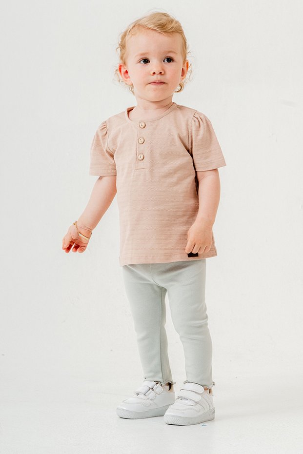 Baby Kids Skin Cotton Tights 2-Piece Set Trend Fashion Bottom Top Set