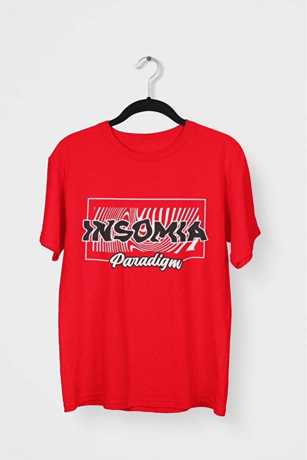 Men/Women -Insomia- Transfer Printed Round Neck Short Sleeve Tee