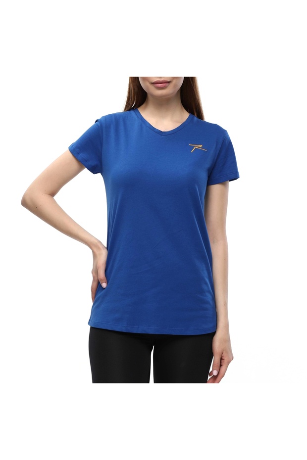 Women's 100% Cotton T-Shirt Mulier Cobalt Blue