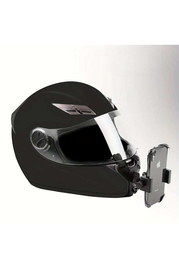 BUFFER Motorsiklet Kask Önü Takılan Telefon Tutucu Aksiyon Kamerası Takılabilen Aparat - 5