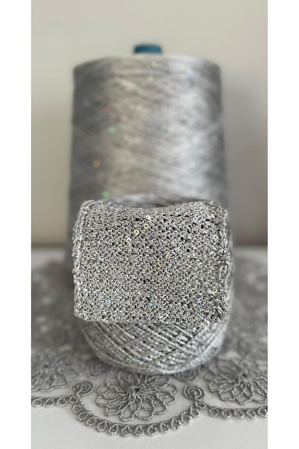 1 KG PULLU ÖRGÜ İPİ - FLOŞ PULLU ÖRGÜ İPİ - ÖRGÜ İPİ - PULLU İP - İP - 1