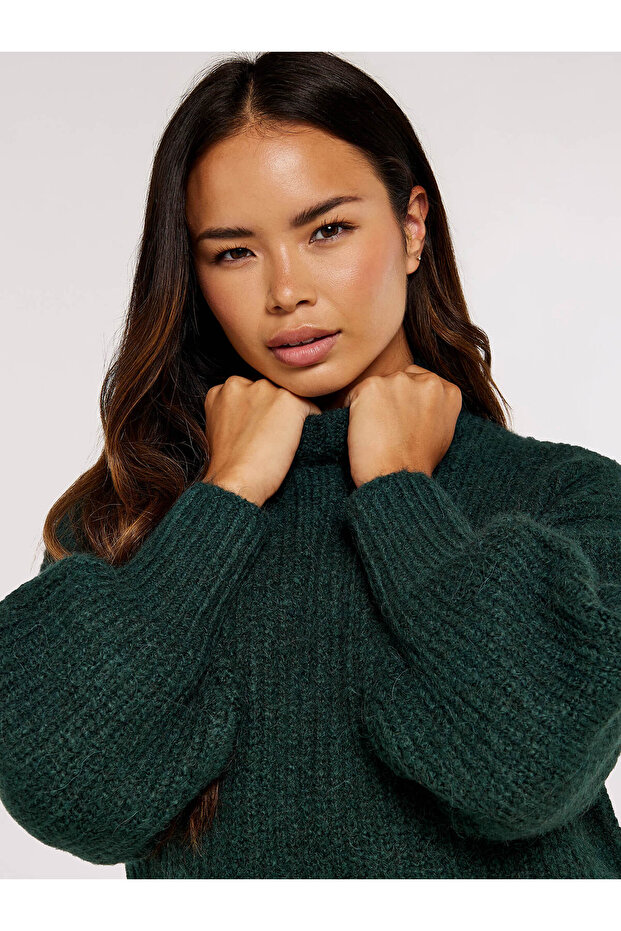 Mini-Pullover-Kleid aus Grobstrick - 3