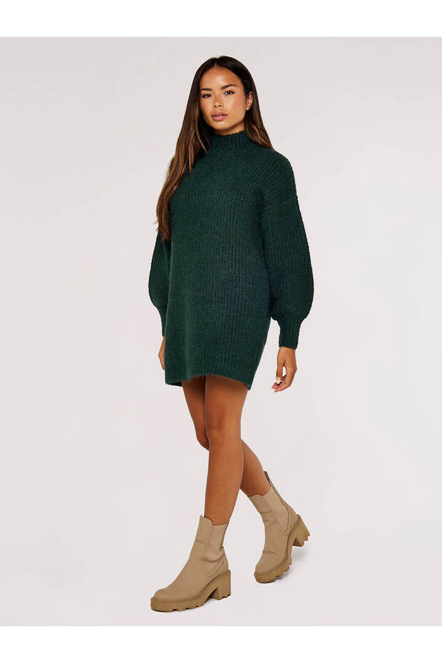 Mini-Pullover-Kleid aus Grobstrick - 2