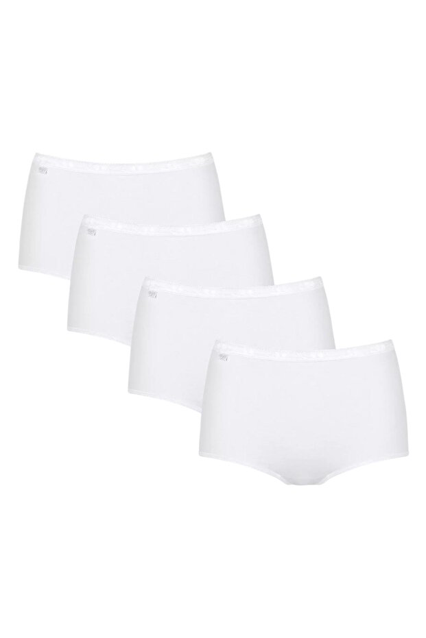 Unterhose Slip Basic+ Maxi mit hohem Bund 4er Pack - 1