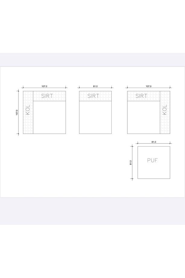 Erduran Mobilya 4 Modül Modüler Koltuk (3 MODÜL 1 PUF) - 9