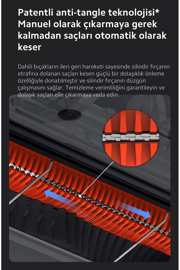 8000PA Yüksek Emiş Gücü Performansı Wİ-Fİ Akıllı Kontrol Mi Robot S10T Robot Süpürge ve Paspas - 6