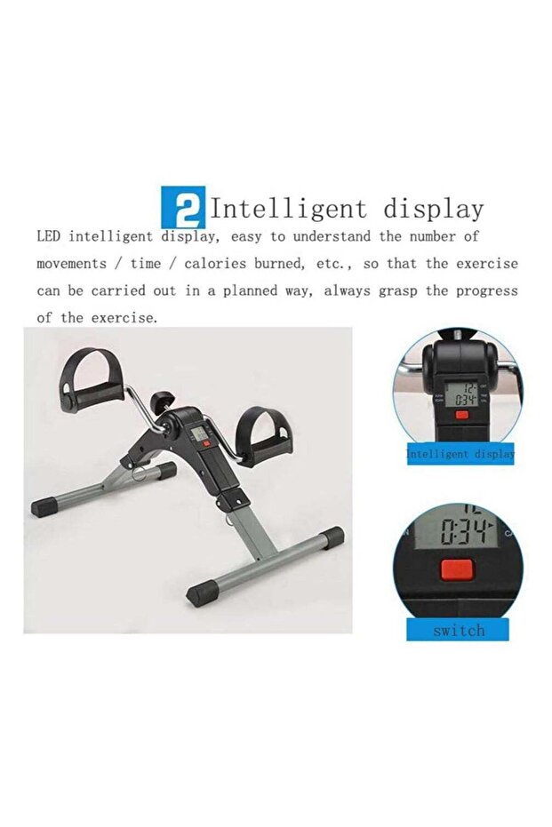 Fully Assembled Mini Pedal Exercise Machine With Digital Display - 4