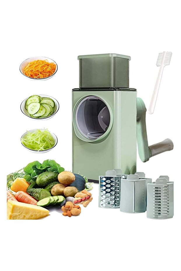 Multi-function rotating vegetable cutter and grater - 2