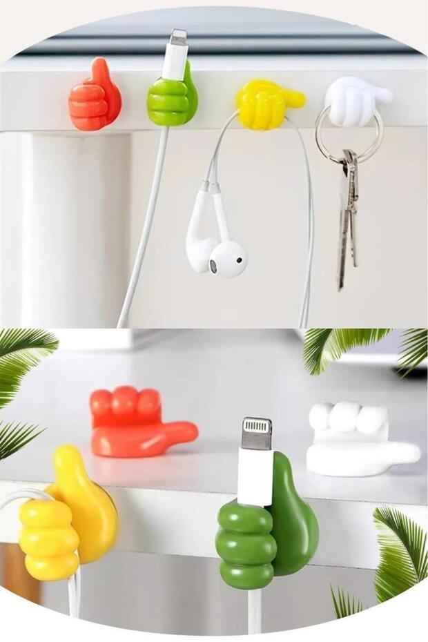 Hand-Shaped Cable Holder (10 Pieces)
