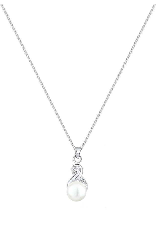 Dámský elegantní náhrdelník s přívěskem Infinity s kultivovanou sladkovodní perlou a krystaly z 925 sterlingu - 2