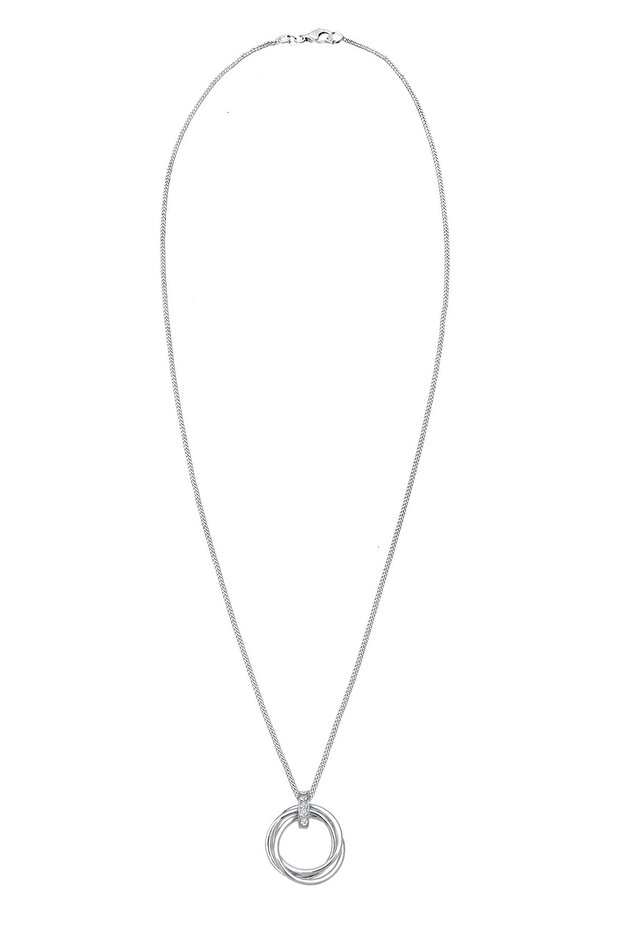 Dámský kruhový přívěsek s trojitým diamantem (0,025 ct.) ze sterlingového stříbra 925 - 3