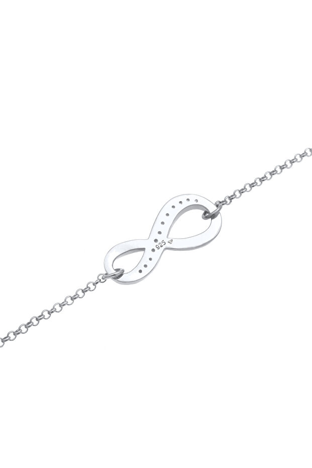 Dámsky náramok so symbolom nekonečna so zirkónovými kryštálmi zo striebra 925 - 3