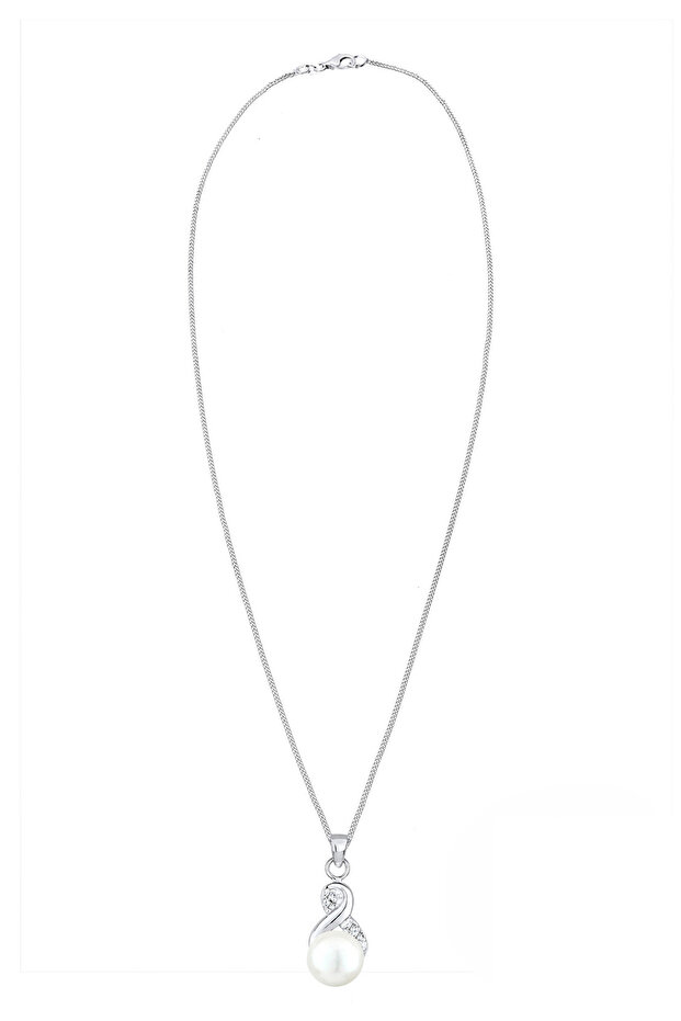 Dámský elegantní náhrdelník s přívěskem Infinity s kultivovanou sladkovodní perlou a krystaly z 925 sterlingu - 3
