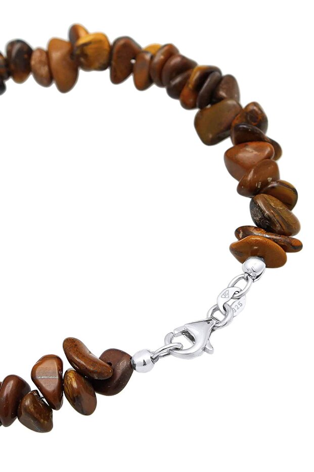 Pánsky náramok Boho Sliver s drahokamami Tigrie oko zo striebra 925 - 3