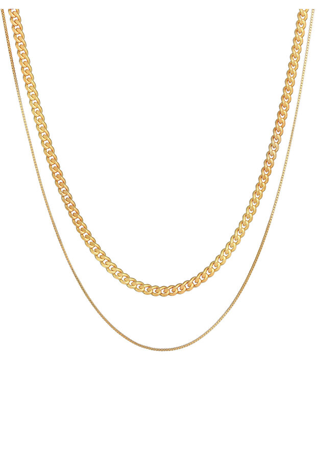 Halskette Herren Set Panzerkette Venezianerkette Basic Blogger Trend in 925 Sterling Silber - 2