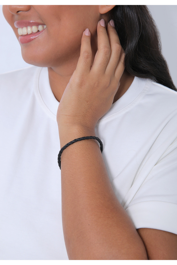 Armband Damen Bead Cool aus Kunstleder in 925 Sterling Silber - 6