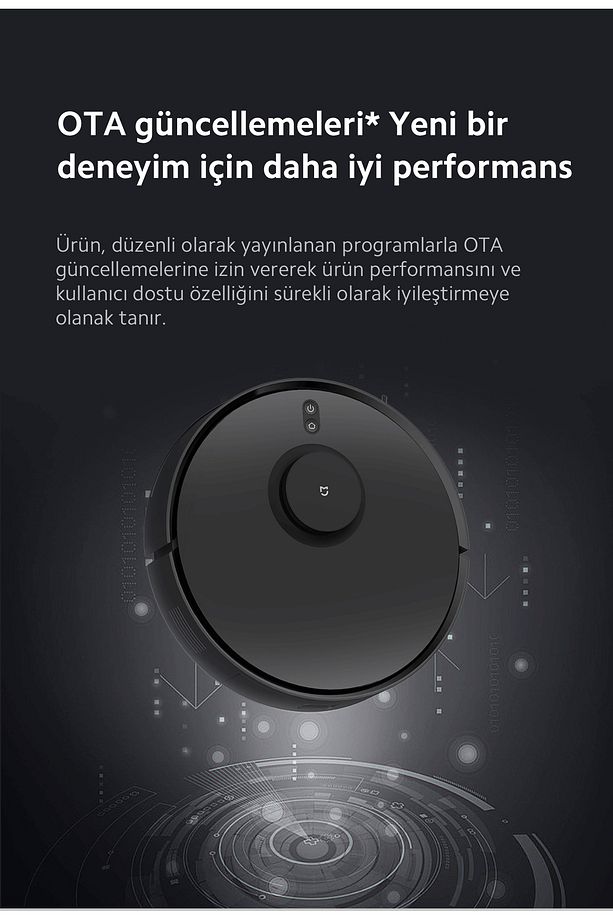 Wİ-Fİ Akıllı Kontrol LİDAR Tarama 8000PA Üstün Performanslı Güç Mi Robot Robot Süpürge - 5
