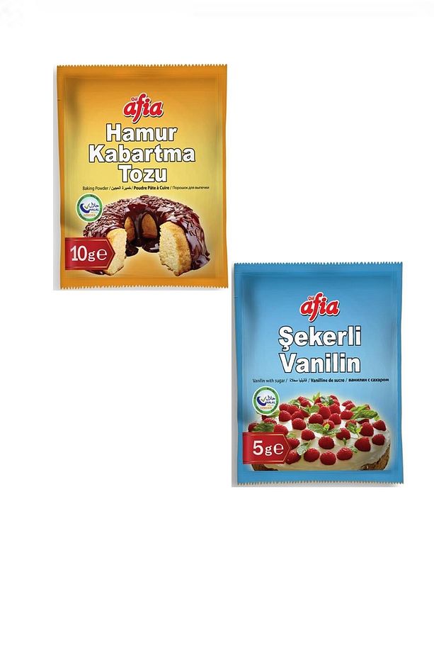 Helal Sertifikalı Şekerli Vanilin 5 gr.x10 + Kabartma Tozu 10 gr.x10 - 2