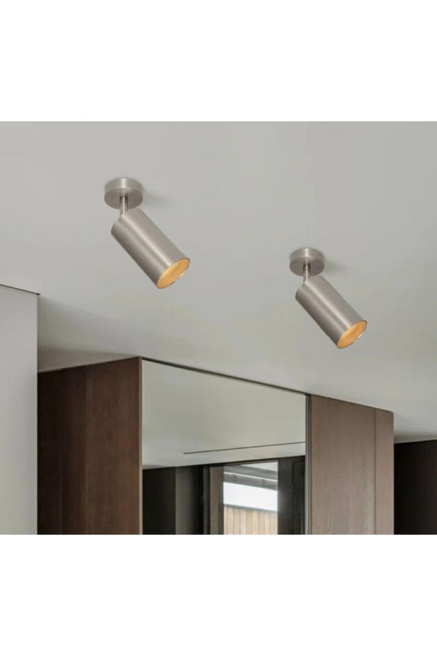 Mylights demet habek inox kaplama led spot tekli aplik günışığı ve beyaz (Os#ram) ampul ile - 1