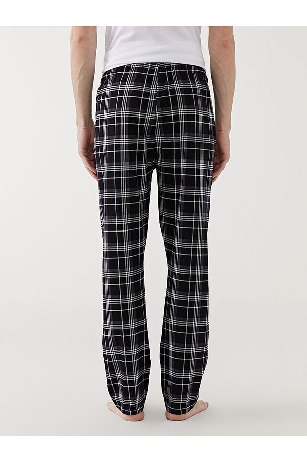 Standart Kalıp Ekose Erkek Pijama Alt - 4