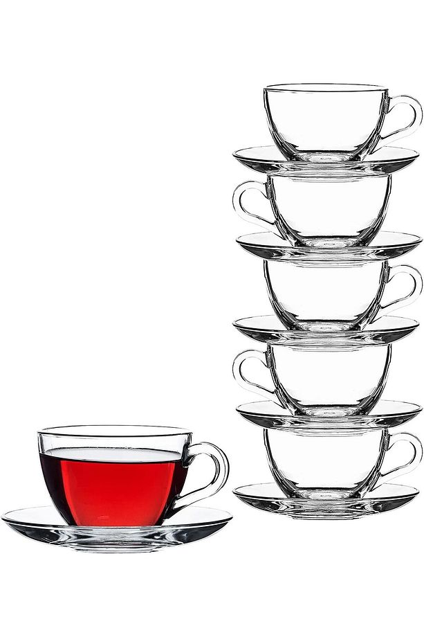 Basic 6lı Set Çay Kahve Büyük Fincan Bardak Takımı 238 ml - 12 Parça - 6 Kişilik - 97948 - 8