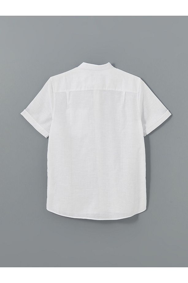 Regular Fit Keten Karışımlı Erkek Gömlek - 6