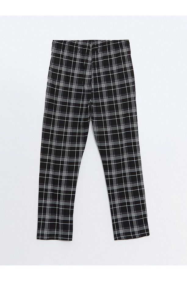 Standart Kalıp Ekose Erkek Pijama Alt - 6